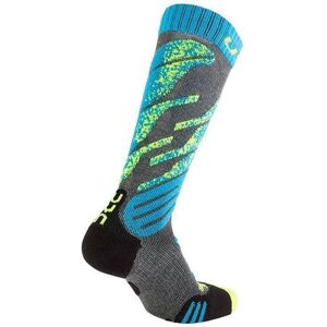 Skarpety UYN Junior ski socks medium grey melange turquoise 2021 G768 Skarpety UYN Junior ski socks medium grey melange turquoise 2021 G768