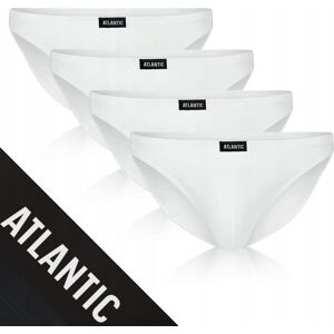 SLIPY MĘSKIE 4-pak mini miękkie bawełna pima białe dopasowane Atlantic *S SLIPY MĘSKIE 4-pak mini miękkie bawełna pima białe dopasowane Atlantic *S