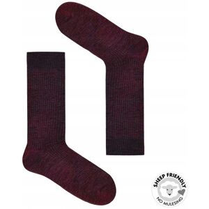 Takapara Śliwkowe skarpetki w prążki z wełny merino 41-45 Takapara Śliwkowe skarpetki w prążki z wełny merino 41-45