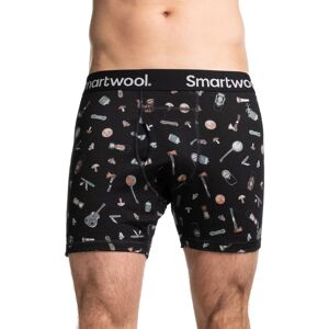Smartwool Bokserki termoaktywne męskie Merino Print Boxer Brief czarne S Smartwool Bokserki termoaktywne męskie Merino Print Boxer Brief czarne S