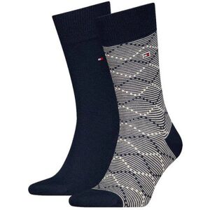 Tommy Hilfiger skarpety męskie granatowe wielokolorowe 2 szt, Rozmiar 43-46 Tommy Hilfiger skarpety męskie granatowe wielokolorowe 2 szt, Rozmiar 43-46