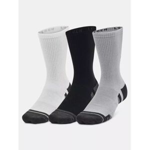 Under Armour Skarpety Uniseks 1379512-011 3pak biały-czarny-szary L Under Armour Skarpety Uniseks 1379512-011 3pak biały-czarny-szary L