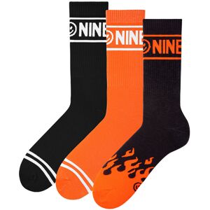 Zooksy, 3-pak długich skarpetek ribbowanych, Black Flames, różnokolorowe, 41/46 Zooksy, 3-pak długich skarpetek ribbowanych, Black Flames, różnokolorowe, 41/46