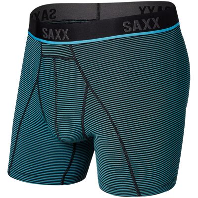 Bokserki do biegania/ bokserki męskie sportowe SAXX Kinetic HD Boxer Brief COOL BLUE FEED STRIPE Bokserki do biegania/ bokserki męskie sportowe SAXX Kinetic HD Boxer Brief COOL BLUE FEED STRIPE