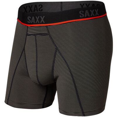 Bokserki do biegania/ bokserki męskie sportowe SAXX Kinetic HD Boxer Brief GREY FEED STRIPE II Bokserki do biegania/ bokserki męskie sportowe SAXX Kinetic HD Boxer Brief GREY FEED STRIPE II