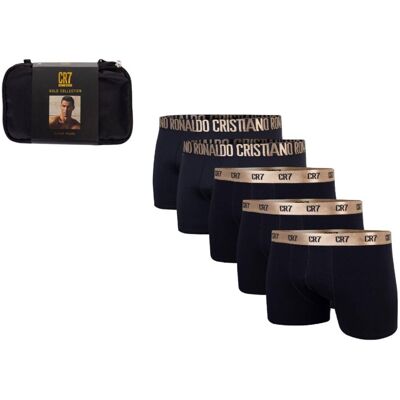 Bokserki męski CR7 Trunk 5 pak czarne na prezent - 300-8123-49-2900-M Bokserki męski CR7 Trunk 5 pak czarne na prezent - 300-8123-49-2900-M