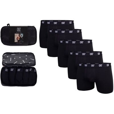 Bokserki męskie CR7 5 pak czarne na prezent - 8123-49-2902-XL Bokserki męskie CR7 5 pak czarne na prezent - 8123-49-2902-XL