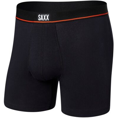 Bokserki Męskie Elastyczne Saxx Non-Stop Stretch Boxer Brief Z Rozporkiem - Czarne-S Bokserki Męskie Elastyczne Saxx Non-Stop Stretch Boxer Brief Z Rozporkiem - Czarne-S