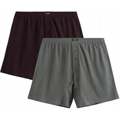 BOKSERKI MĘSKIE luźne bawełniane 2-pack 2MBX-054 oddychające Atlantic *S BOKSERKI MĘSKIE luźne bawełniane 2-pack 2MBX-054 oddychające Atlantic *S