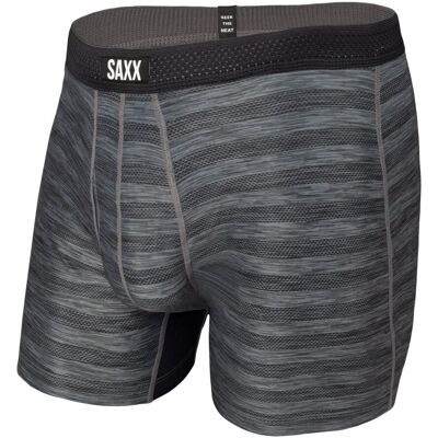 Bokserki Męskie Saxx Hot Shot Boxer Brief Fly Black Heather-M Bokserki Męskie Saxx Hot Shot Boxer Brief Fly Black Heather-M