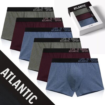 BOKSERKI MĘSKIE SPORTOWE BAWEŁNIANE ZESTAW 6 SZTUK ATLANTIC *XXL BOKSERKI MĘSKIE SPORTOWE BAWEŁNIANE ZESTAW 6 SZTUK ATLANTIC *XXL