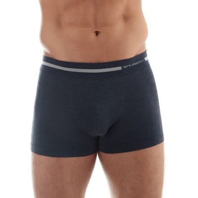 Brubeck, Bokserki męskie COMFORT WOOL ciemny jeans XXL, BRUBECK BX1043M Brubeck, Bokserki męskie COMFORT WOOL ciemny jeans XXL, BRUBECK BX1043M