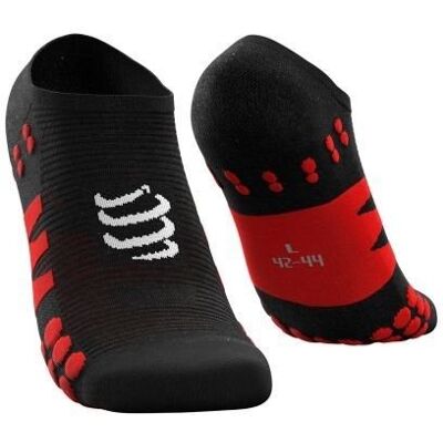 Compressport, Skarpetki do biegania, No Show Socks czarne/czerwone - Rozmiary 42-44 Compressport, Skarpetki do biegania, No Show Socks czarne/czerwone - Rozmiary 42-44