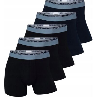 Cristiano Ronaldo CR7 BOKSERKI MĘSKIE MAJTKI TRUNK 5 PAK GRANATOWE/CZARNE r.XL Cristiano Ronaldo CR7 BOKSERKI MĘSKIE MAJTKI TRUNK 5 PAK GRANATOWE/CZARNE r.XL