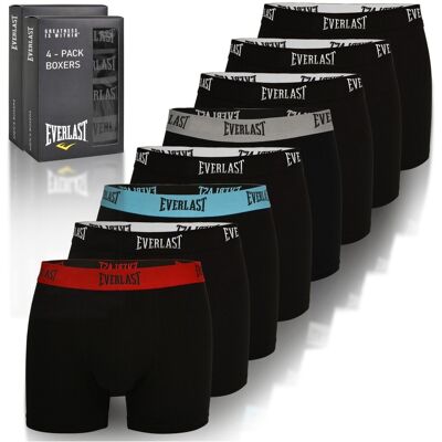 Everlast Bokserki Męskie Zestaw Czarny Guma Bawełna Zestaw 8 Sztuk Rozmiar XXL Everlast Bokserki Męskie Zestaw Czarny Guma Bawełna Zestaw 8 Sztuk Rozmiar XXL
