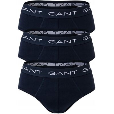 Inny producent GANT 3 PACK GRANATOWE BAWEŁNIANE SLIPY MĘSKIE Z LOGOWANĄ GUMĄ M 6EA Inny producent GANT 3 PACK GRANATOWE BAWEŁNIANE SLIPY MĘSKIE Z LOGOWANĄ GUMĄ M 6EA
