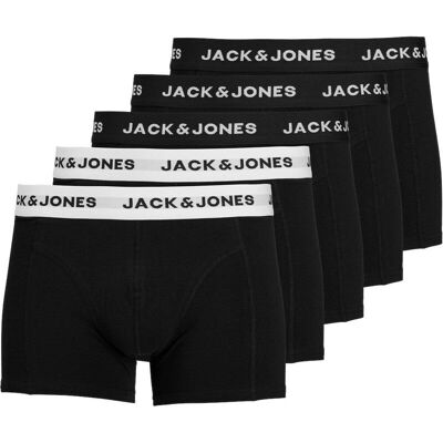 JACK & JONES intimo parigamba uomo jack and jones 12254366 - 5 pack black black and white JACK & JONES intimo parigamba uomo jack and jones 12254366 - 5 pack black black and white