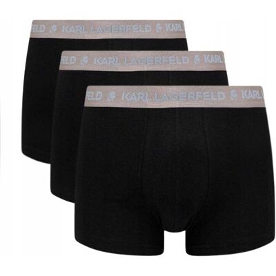Karl Lagerfeld 225M2108 Bokserski majtki męskie 3pack czarny bawełna S Karl Lagerfeld 225M2108 Bokserski majtki męskie 3pack czarny bawełna S