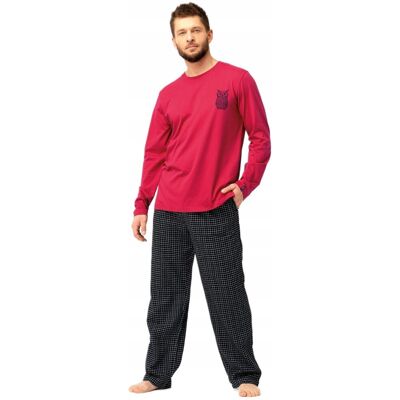 KEY PIŻAMA MĘSKA MNS 471 B25 XXL CZERWONO-CZARNY KEY PIŻAMA MĘSKA MNS 471 B25 XXL CZERWONO-CZARNY