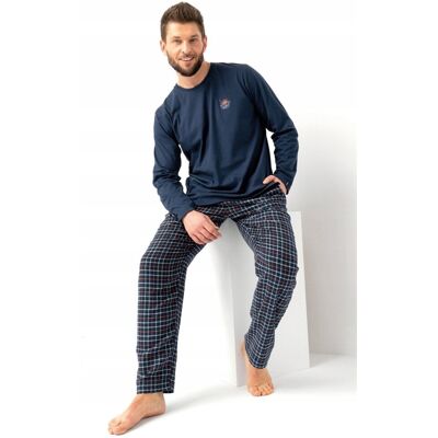 KEY PIŻAMA MĘSKA MNS 481 B25 XL GRANATOWY KEY PIŻAMA MĘSKA MNS 481 B25 XL GRANATOWY
