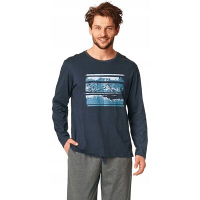 KEY PIŻAMA MĘSKA MNS 862 B22 XXL GRANATOWY-SZARY KEY PIŻAMA MĘSKA MNS 862 B22 XXL GRANATOWY-SZARY