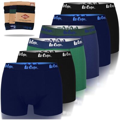 Lee Cooper Bokserki Majtki Męskie Bawełna Navy Green 6 sztuk Rozmiar XXL Lee Cooper Bokserki Majtki Męskie Bawełna Navy Green 6 sztuk Rozmiar XXL