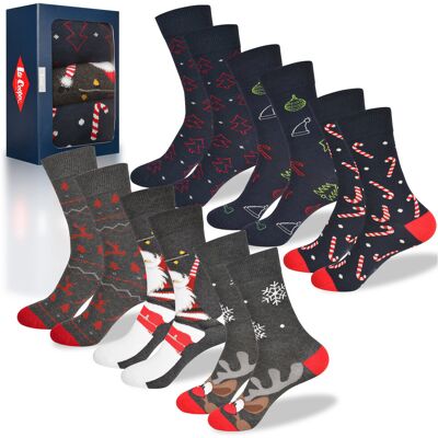 Lee Cooper Skarpety Męskie Świąteczne Ciepłe Długie 6 sztuk Rozmiar 43-46 Lee Cooper Skarpety Męskie Świąteczne Ciepłe Długie 6 sztuk Rozmiar 43-46