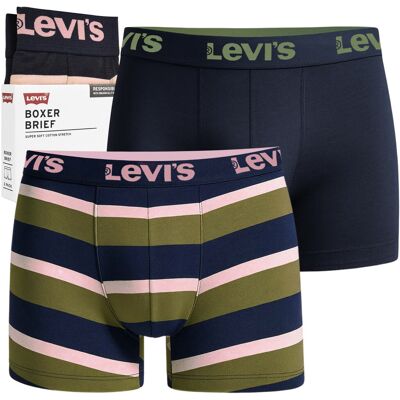 Levi's Bokserki Męskie BLUE COMBO Bawełna 2 Pak Rozmiar M Levi's Bokserki Męskie BLUE COMBO Bawełna 2 Pak Rozmiar M