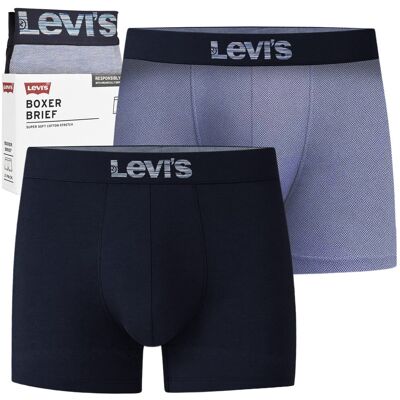 Levi's Bokserki Męskie BLUE COMBO Bawełna 2 Pak Rozmiar S Levi's Bokserki Męskie BLUE COMBO Bawełna 2 Pak Rozmiar S