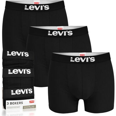 LEVI'S Bokserki Męskie Majtki Czarny Logo Bawełna Komplet 3 Pak Rozmiar S LEVI'S Bokserki Męskie Majtki Czarny Logo Bawełna Komplet 3 Pak Rozmiar S