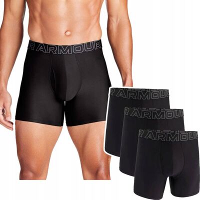 Majtki Bokserki Męskie Under Armour Tech 6In 3 Pak Czarne R. L Majtki Bokserki Męskie Under Armour Tech 6In 3 Pak Czarne R. L