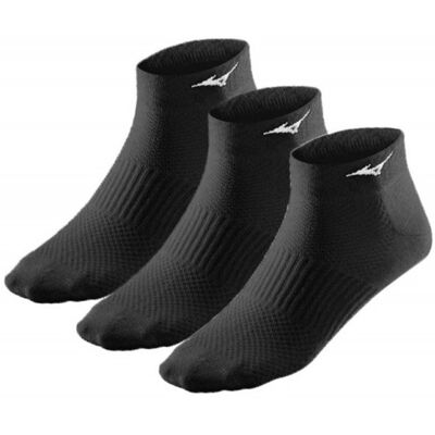 Mizuno, Skarpety Training Mid 3 Pack U, czarne, rozmiar S Mizuno, Skarpety Training Mid 3 Pack U, czarne, rozmiar S