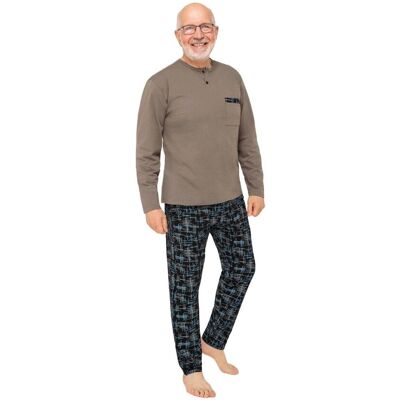 Odzież Martel Piżama Męska 2Xl Długi Rękaw Długie Spodnie Elegancka Bawełniana Oliwkowa Odzież Martel Piżama Męska 2Xl Długi Rękaw Długie Spodnie Elegancka Bawełniana Oliwkowa