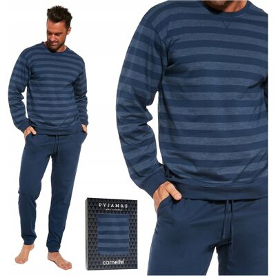 Piżama męska bawełniana długi rękaw CORNETTE 117/235 Loose 11 jeans 3XL Piżama męska bawełniana długi rękaw CORNETTE 117/235 Loose 11 jeans 3XL