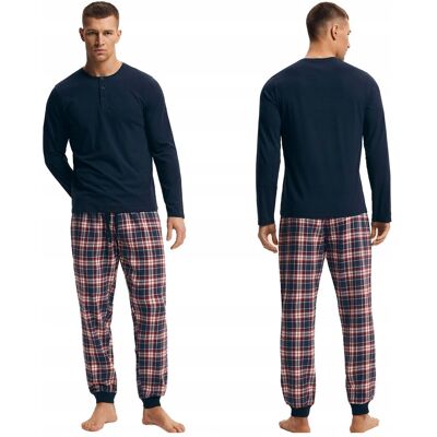 Inny producent Piżama męska bawełniana Henderson długi rękaw ciepła flanelowa 3XL Inny producent Piżama męska bawełniana Henderson długi rękaw ciepła flanelowa 3XL