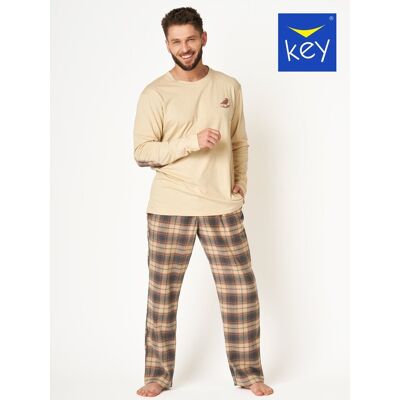 Piżama Męska Key Mns-403 B24 Beżowa 2xl Piżama Męska Key Mns-403 B24 Beżowa 2xl