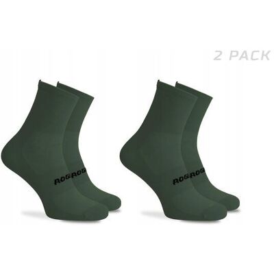 Rogelli Skarpetki Essential Zielone 2pcak 44-47 Rogelli Skarpetki Essential Zielone 2pcak 44-47