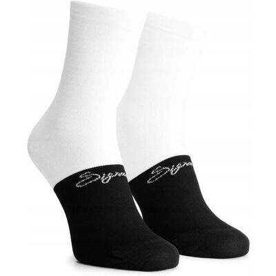 Rogelli Skarpetki Signature Biało-Czarne 40-43 Rogelli Skarpetki Signature Biało-Czarne 40-43
