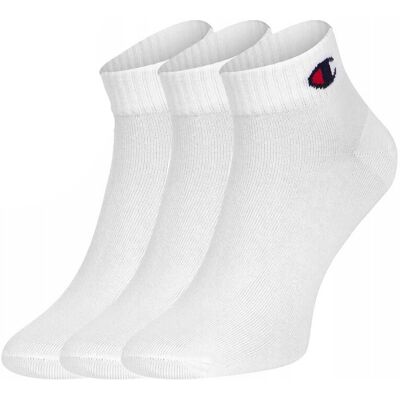 Skarpetki męskie Champion U20099WW001 3PK QUARTER SOCKS Białe Skarpetki męskie Champion U20099WW001 3PK QUARTER SOCKS Białe