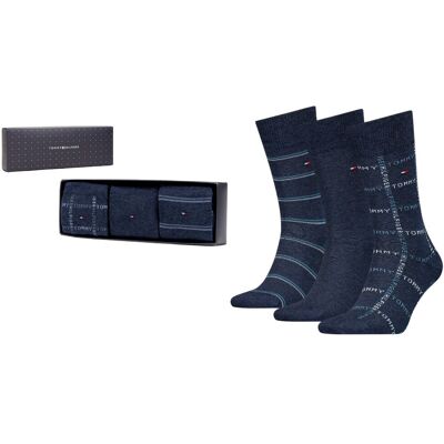 Tommy Hilfiger Skarpetki Męskie Th 701224445003 Th 3p Giftbox Grid Stripe Niebieskie Tommy Hilfiger Skarpetki Męskie Th 701224445003 Th 3p Giftbox Grid Stripe Niebieskie