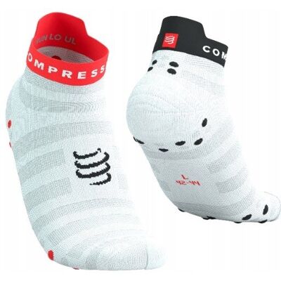 Compressport - Pro Racing v4.0 Ultralight Run Low - Biały - Skarpety Compressport - Pro Racing v4.0 Ultralight Run Low - Biały - Skarpety