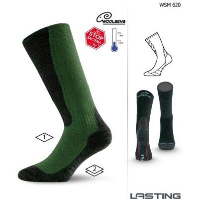 Skarpety Lasting Extreme Wsm 85% Merino Wool Ciemnozielony (620) M (38-41) Skarpety Lasting Extreme Wsm 85% Merino Wool Ciemnozielony (620) M (38-41)