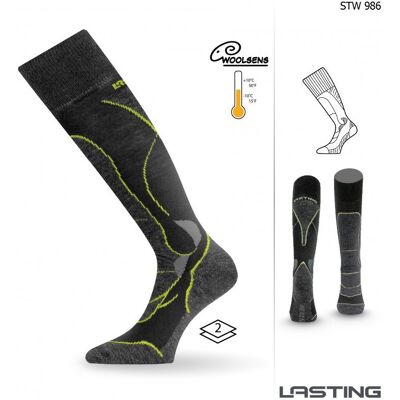 Inny producent Skarpety narciarskie Lasting STW 70% Merino Wool-Grafitowo-Żółty (986)-S Inny producent Skarpety narciarskie Lasting STW 70% Merino Wool-Grafitowo-Żółty (986)-S