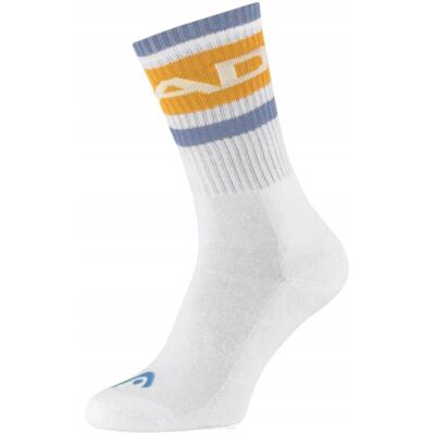 Skarpety tenisowe Head Socks Tennis 1P - białe z dodatkiem żółtego 35-38 Skarpety tenisowe Head Socks Tennis 1P - białe z dodatkiem żółtego 35-38