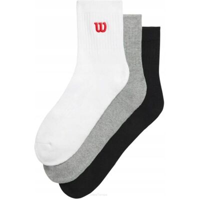 Skarpety tenisowe Wilson Quarter Top Sock 3P wielokolorowe 35-37 Skarpety tenisowe Wilson Quarter Top Sock 3P wielokolorowe 35-37