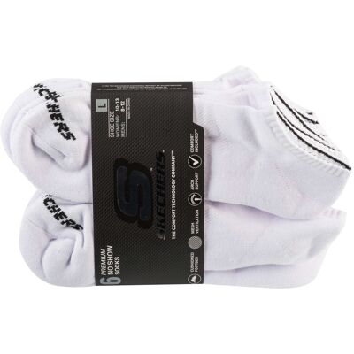 Skechers 6pk Unisex 1/2 Terry Crew Socks S118210-WHT, Kobieta/Mężczyzna, Skarpetki, Biały Skechers 6pk Unisex 1/2 Terry Crew Socks S118210-WHT, Kobieta/Mężczyzna, Skarpetki, Biały