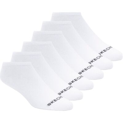 Skechers 6pk Womens Cotton Nshw Socks S116979-WHT, Kobieta/Mężczyzna, Skarpetki, Biały Skechers 6pk Womens Cotton Nshw Socks S116979-WHT, Kobieta/Mężczyzna, Skarpetki, Biały