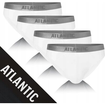 SLIPY MĘSKIE 4-pak bawełniane miękkie sport białe klasyczne Atlantic *S SLIPY MĘSKIE 4-pak bawełniane miękkie sport białe klasyczne Atlantic *S