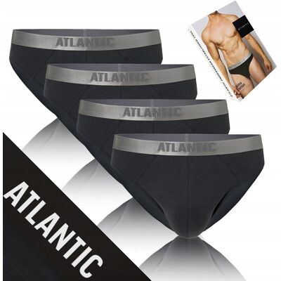 SLIPY MĘSKIE 4-pak bawełniane miękkie sport grafitowe Atlantic *XXL SLIPY MĘSKIE 4-pak bawełniane miękkie sport grafitowe Atlantic *XXL