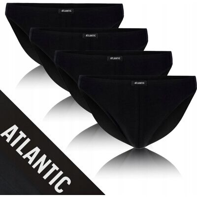 SLIPY MĘSKIE 4-pak mini miękkie bawełna czarne komfortowe Atlantic *M SLIPY MĘSKIE 4-pak mini miękkie bawełna czarne komfortowe Atlantic *M